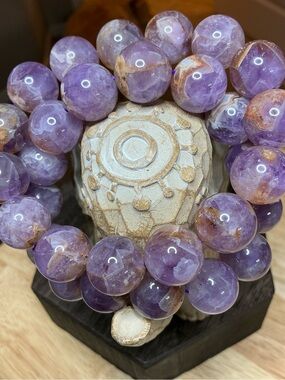 Amethyst and Crazy Lace 14mm
